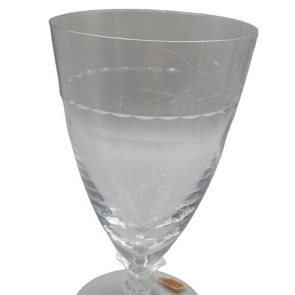 Fostoria Iced Tea Glass 1950s Etched Crystal Drinkware 6" Vintage Glassware - Picture 3 of 9